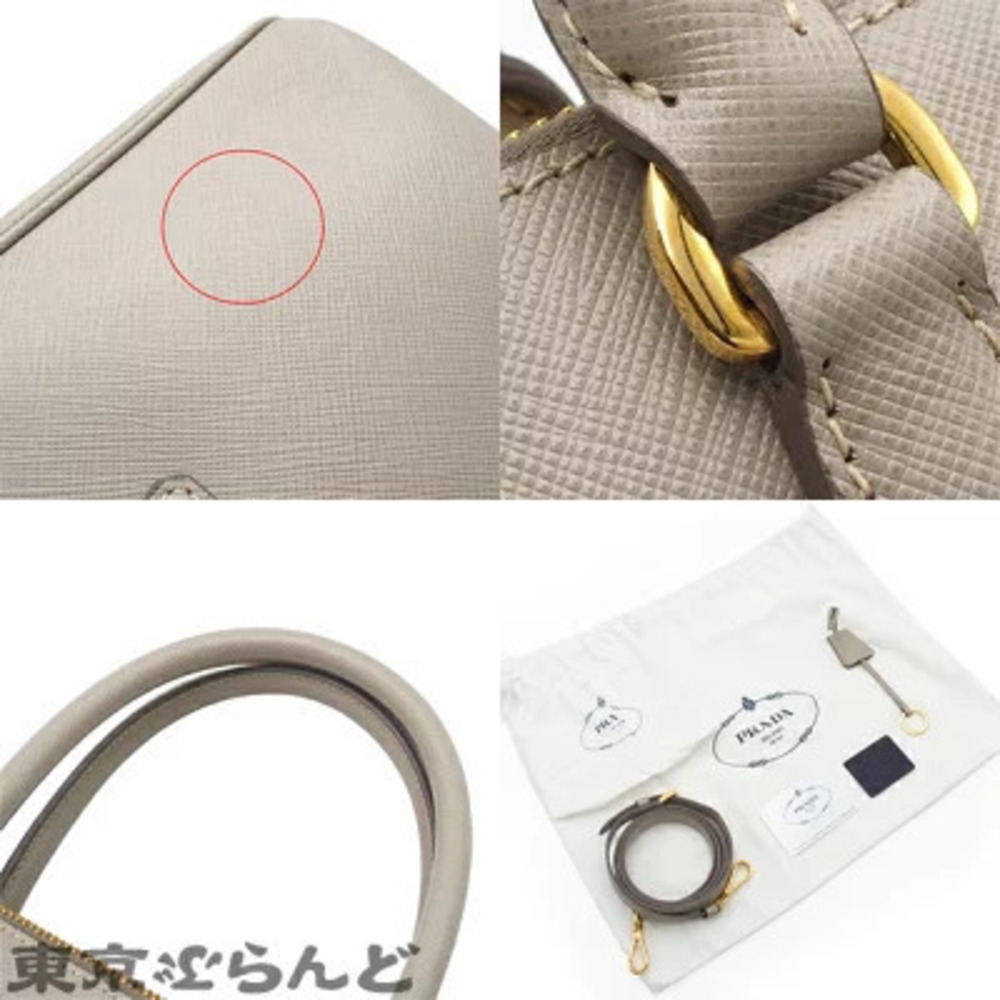 Prada Galleria Saffiano Shoulder Bag Greige Gray - Picture 9 of 9